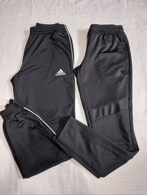 Adidas Jogger Pants Mens Small Black Stripe Sweatpants